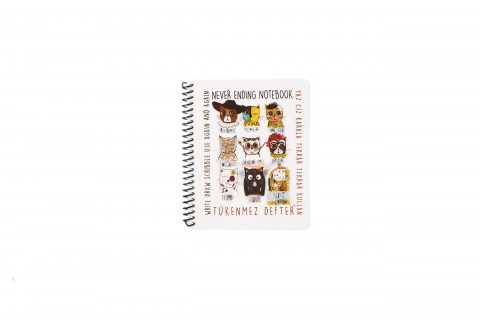 Album de schițe reutilizabil de colorat 13×16 cm, 20 pagini – model Pisici [1]