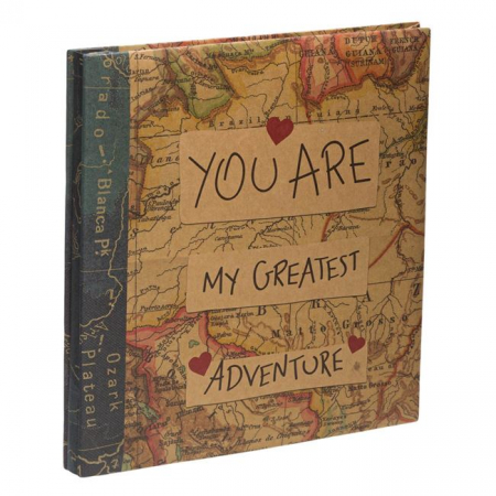 Decoratiuni interioare - Album pentru poze Harta Gratest Adventure,maro,30 file,22.5x28 cm