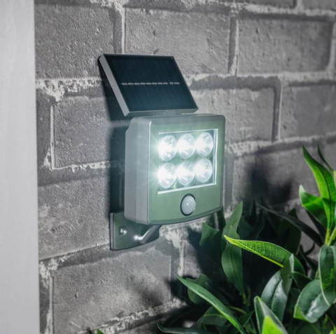 Felinare, stalpi si lampi solare - Aplica solara de perete LED cu senzor, 10x7x20 cm