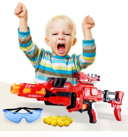 Arma Shooter Blaze Storm cu mingi de spuma si ochelari [2]
