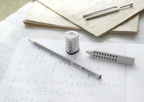 Ascuțitoare Faber-Castell Grip 2001 gri, cu container, mini [3]