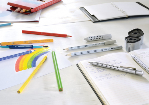 Ascuțitoare triplă Faber-Castell Grip 2001 gri, cu container [4]