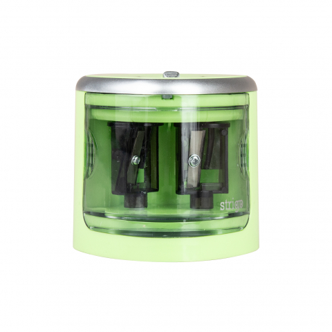 Papetarie & Birotica - Ascutitoare Strigo dubla electrica pentru creioane,alimentare 4 baterii AA neincluse,verde deschis