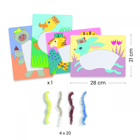 Atelier creativ Animalute cu caciulite, Djeco [4]