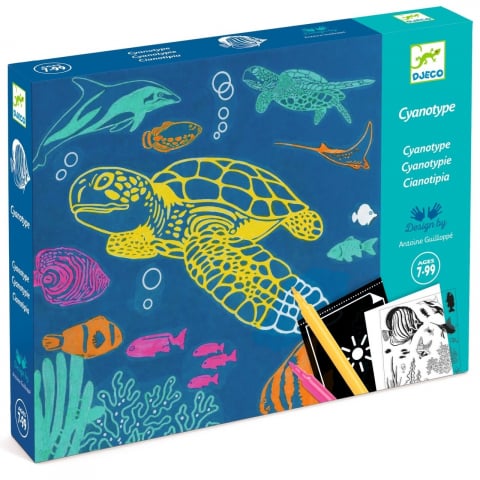 Jocuri si Jucarii Educative - Atelier creativ cianotipie Scene subacvatice, Djeco