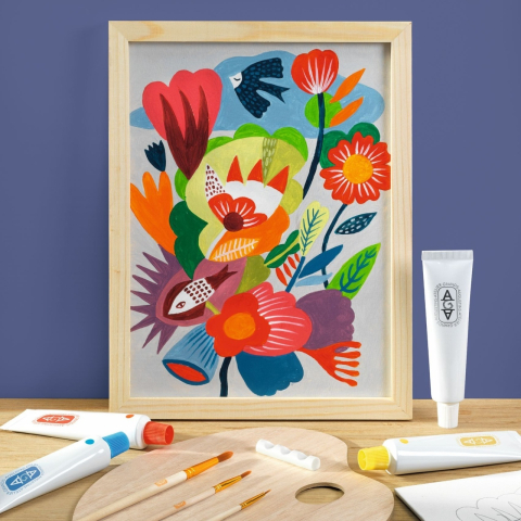 Atelier creativ de pictura pentru adulti Flori, Djeco [1]