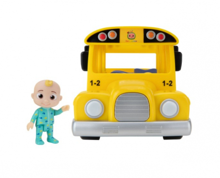Autobuz Școlar Cocomelon cu Sunet și Figurină JJ [1]