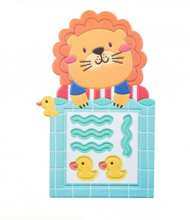 Jocuri si articole copii - Autocolant decorativ pentru priză/comutator, Design Leu