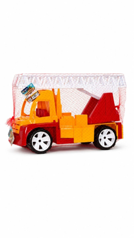 Jocuri si articole copii - AUTOSPECIALA POMPIERI CU SCARA ROSU PORTOCALIU 46CM