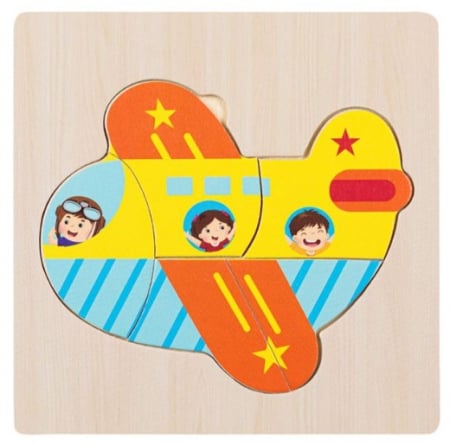 Puzzle - Avion Puzzle Lemn