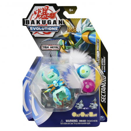 Jocuri si articole copii - Bakugan Platinum Powerup S4 Sectanoid Nano Widow și Nano Sludgem