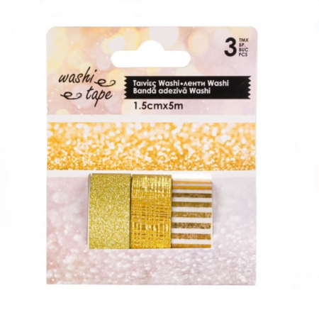 Banda adeziva aurie pentru activitati crafts si decorare [1]