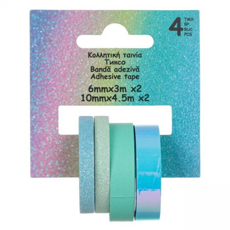 Banda adeziva holografica pentru activitati crafts-4 bucati [1]