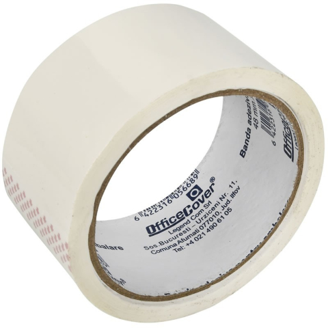 Produse art & craft-Lucru manual - Bandă adezivă Office Cover pentru ambalare, 48 mm x 50 yarzi, albă