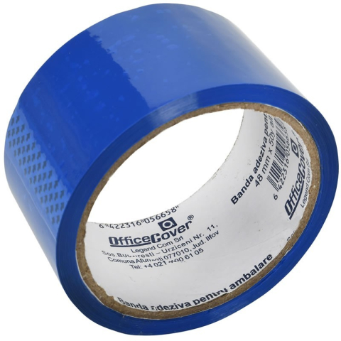 Produse art & craft-Lucru manual - Bandă adezivă Office Cover pentru ambalare, 48 mm x 50 yarzi, albastră