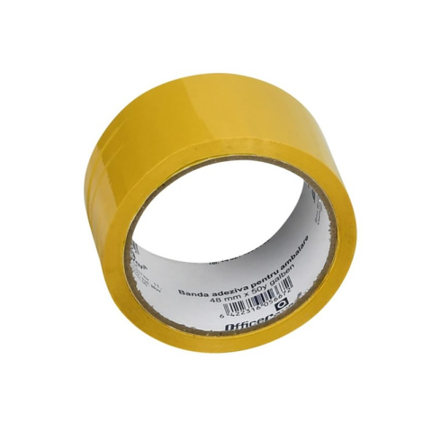 Bandă adezivă Office Cover pentru ambalare, 48 mm x 50 yarzi, galben [1]