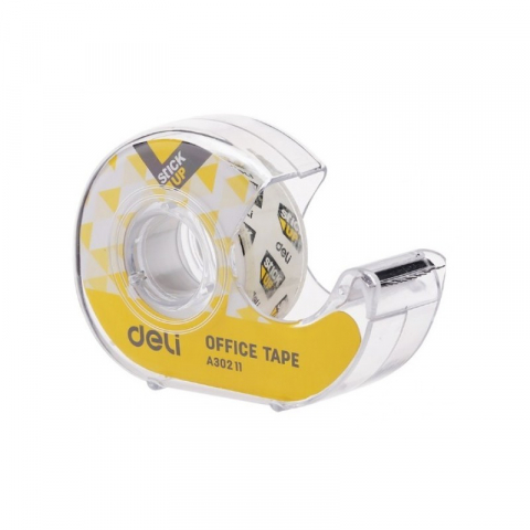 Produse art & craft-Lucru manual - Banda adeziva transparenta cu dispensar, 18mm x 7m