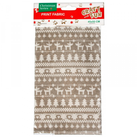 Produse art & craft-Lucru manual - Banda decorativa pentru activitati crafts tematica Craciun,bumbac,45x50 cm