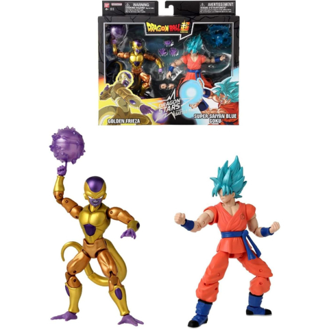 BANDAI SET 2 FIGURINE DRAGON BALL DRAGON STARS BATTLE PACK GOLDEN FRIEZA SI SUPER SAIYAN BLUE GOKU [3]