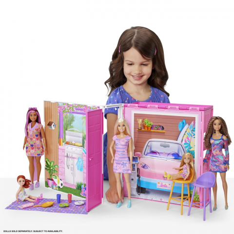 Barbie Casa De Papusi Barbie Cu 4 Zone Pliabila [2]
