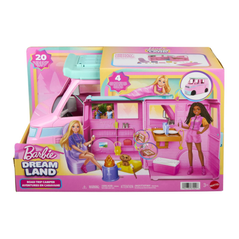 Vehicule și mașinuțe - BARBIE DREAM LAND SET RULOTA CU ACCESORII