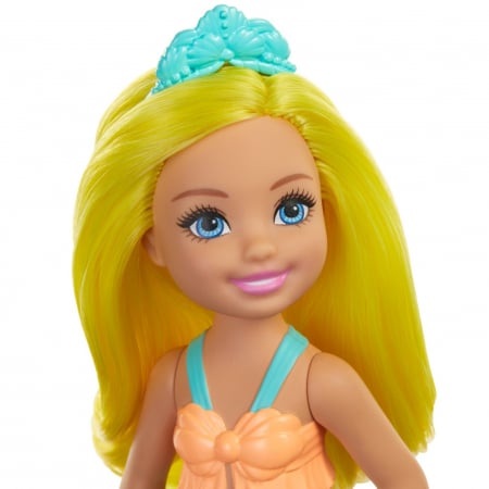 Barbie Dreamtopia Papusa Chelsea Sirena Galbenă  [2]