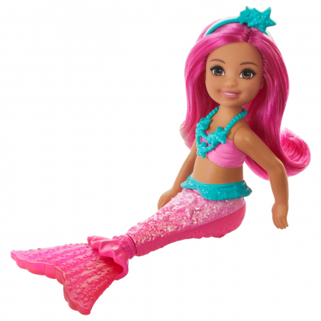 Barbie dreamtopia papusa chelsea sirena roz [4]