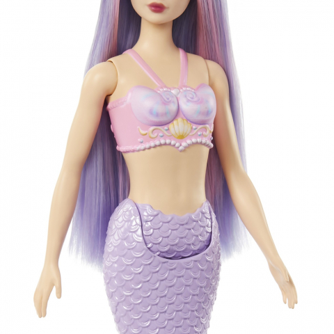 Barbie Dreamtopia Papusa Sirena Cu Par Mov Si Coada Mov [2]