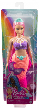 Barbie dreamtopia papusa sirena cu par roz si coada corai [0]