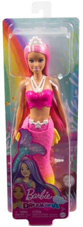 Papusi & accesorii - Barbie dreamtopia papusa sirena cu par roz si coada roz