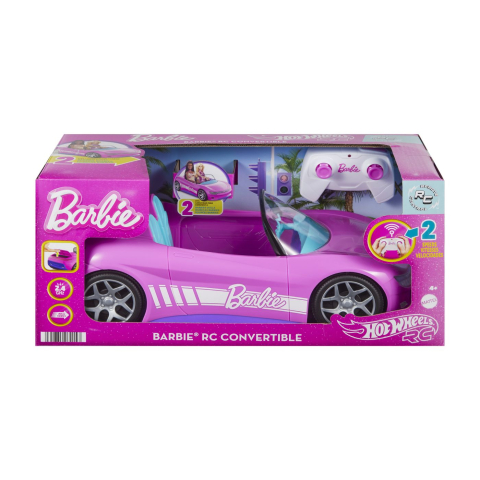 Jocuri si articole copii - BARBIE HOT WHEELS RC MASINUTA CU TELECOMANDA CONVERTIBILA