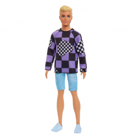 Barbie Papusa Baiat Fashionistas Blond cu Bluza Geometrică  [1]