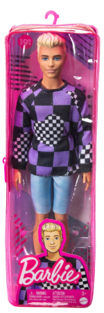 Papusi & accesorii - Barbie Papusa Baiat Fashionistas Blond cu Bluza Geometrică 