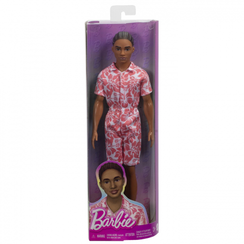 BARBIE PAPUSA BAIAT FASHIONISTAS IN SALOPETA STIL HAWAIAN SI SANDALE VERZI [0]