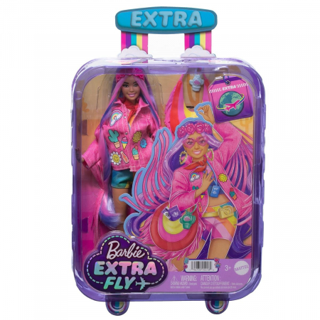Jocuri si articole copii - Barbie - Papușa Barbie Extra Fly Barbie Merge la Festival 