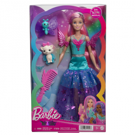 Jocuri si articole copii - Barbie - Papușa Barbie Zână cu Rochie Albastră 
