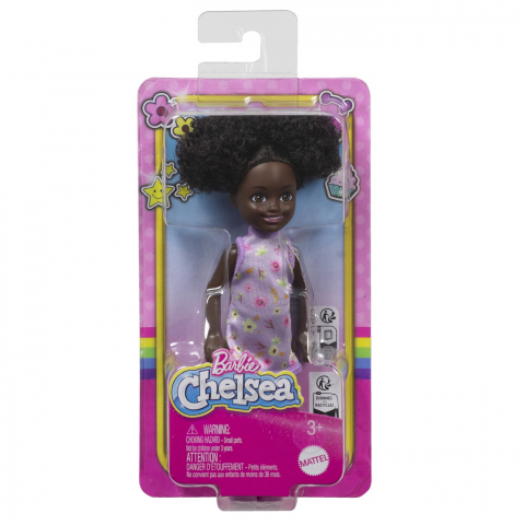Papusi & accesorii - BARBIE PAPUSA CHELSEA CREOLA CU PAR AFRO SI ROCHITA MOV