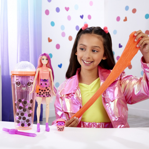 BARBIE POP REVEAL BUBBLE TEA PAPUSA BARBIE MANGO MOCHI [2]