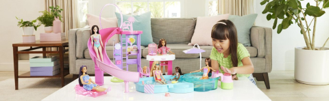 BARBIE SET DE JOACA PISCINA DE VIS CU ACCESORII [4]