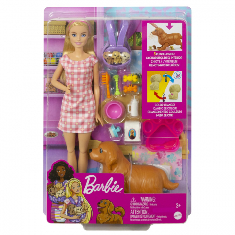 Papusi & accesorii - BARBIE SET PAPUSA BARBIE SI CATELUSII
