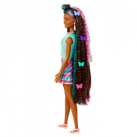 Barbie Totally Hair Papusa Barbie Curcubeu  [8]