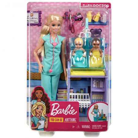 Jocuri si articole copii - Barbie You Can Be Anything Papusa Doctor Pediatru 
