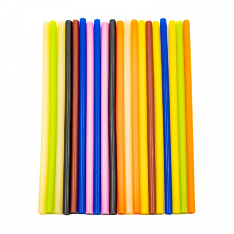 Produse art & craft-Lucru manual - Baton clorat din silicon,lipire la cald, 7mmx20cm,20 bucati/set,diverse culori