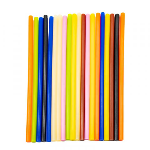 Baton clorat din silicon,lipire la cald, 7mmx20cm,20 bucati/set,diverse culori [1]