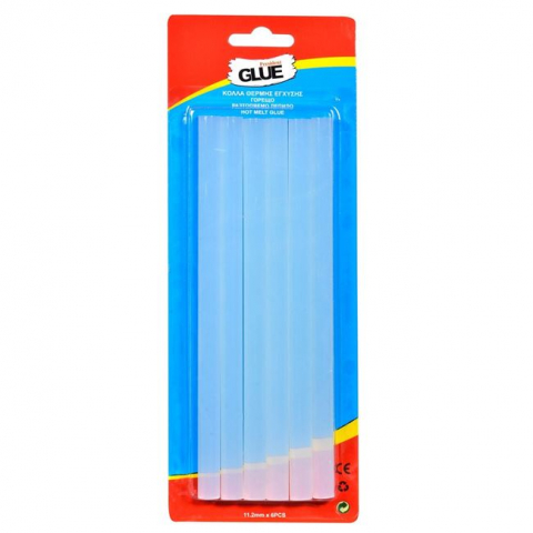 Lipici si benzi adezive - Baton silicon lipire la cald,11.2mmx20cm,6 bucati/set,alb transparent