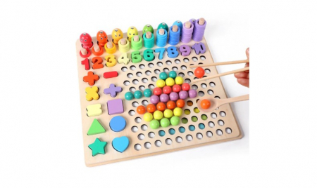 Joc educativ Bead Holder cu activitati si joc de pescuit [1]