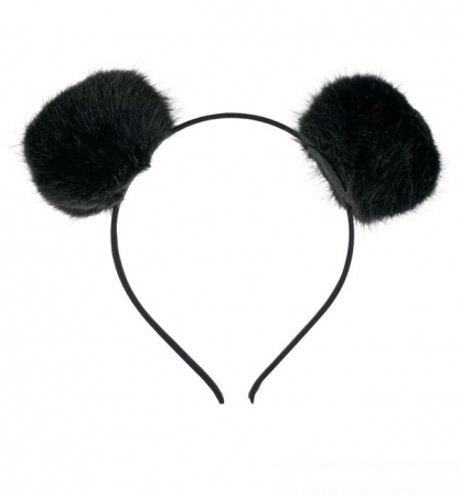 Articole Halloween - Bentita cu 2 pompoane negre