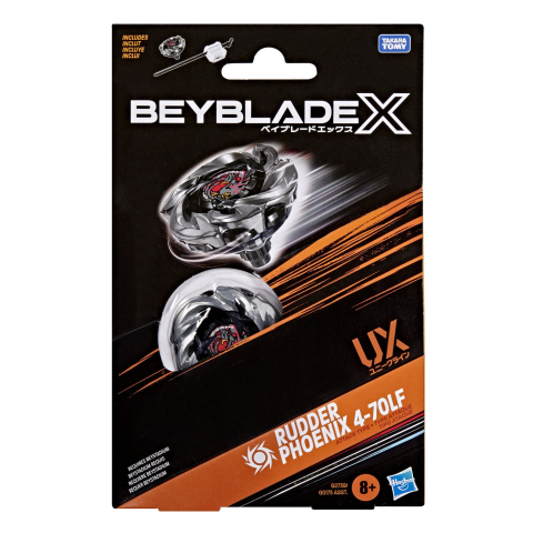 Vehicule și mașinuțe - BEYBLADE X LET IT RIP SET LANSATOR SI ROATA RUDDER PHOENIX 4-70LF