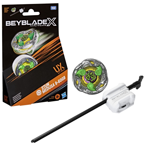 BEYBLADE X LET IT RIP SET LANSATOR SI ROATA STUN MEDUSA 9-60GB [4]