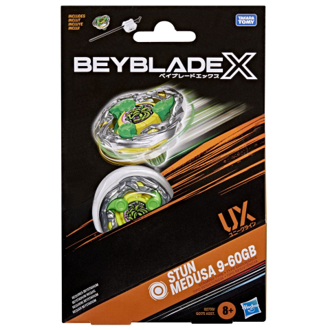 Vehicule și mașinuțe - BEYBLADE X LET IT RIP SET LANSATOR SI ROATA STUN MEDUSA 9-60GB